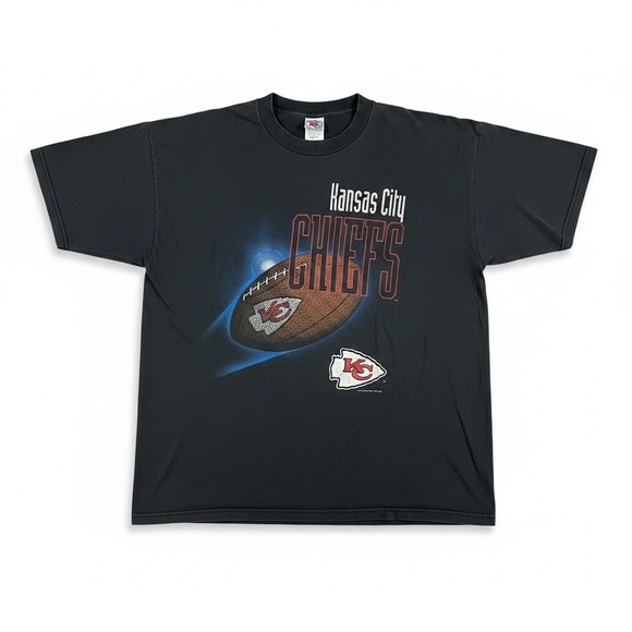 Official Fan Sportswear Other - Official Fan Kansas City Chiefs T-Shirt Mens XL Black Good 1995 Single Stitch